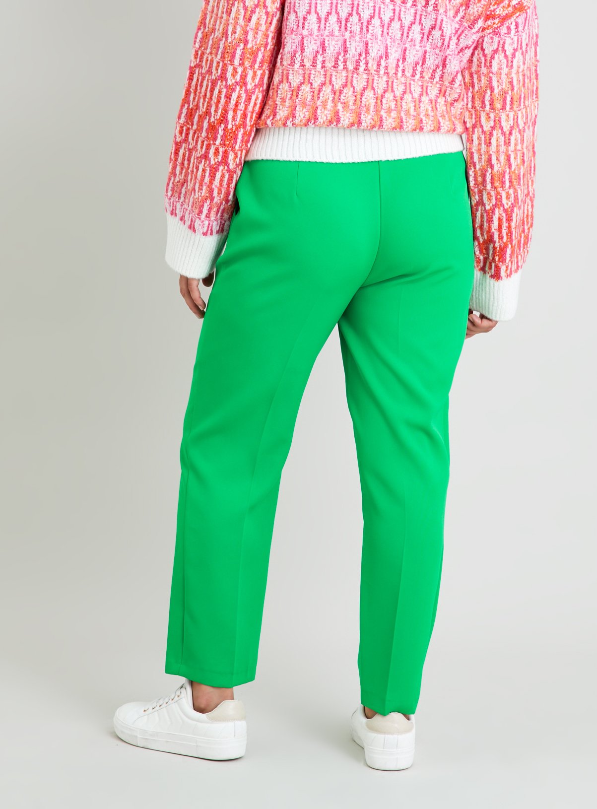 Green High Waisted Tapered Coord Trousers - 12 - Image 4 thumbnail