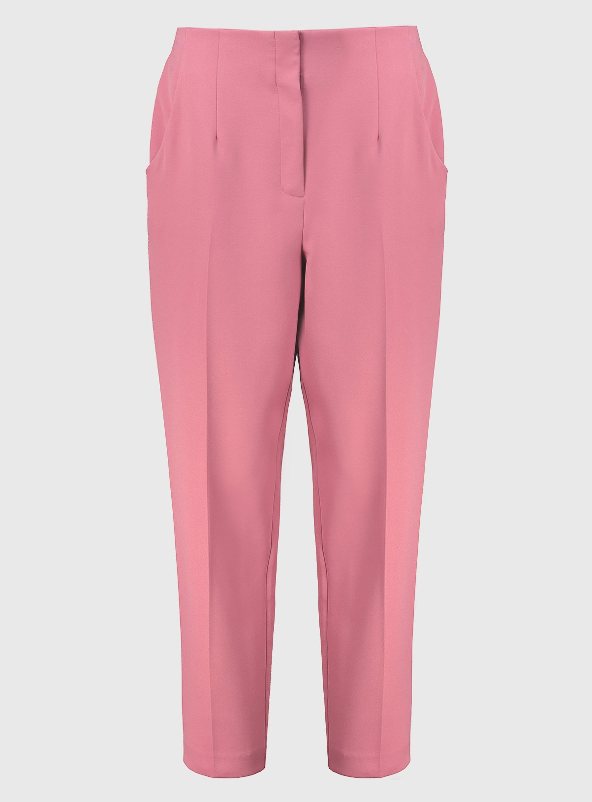 Pink High Waisted Tapered Coord Trousers - 18 - Image 3 thumbnail