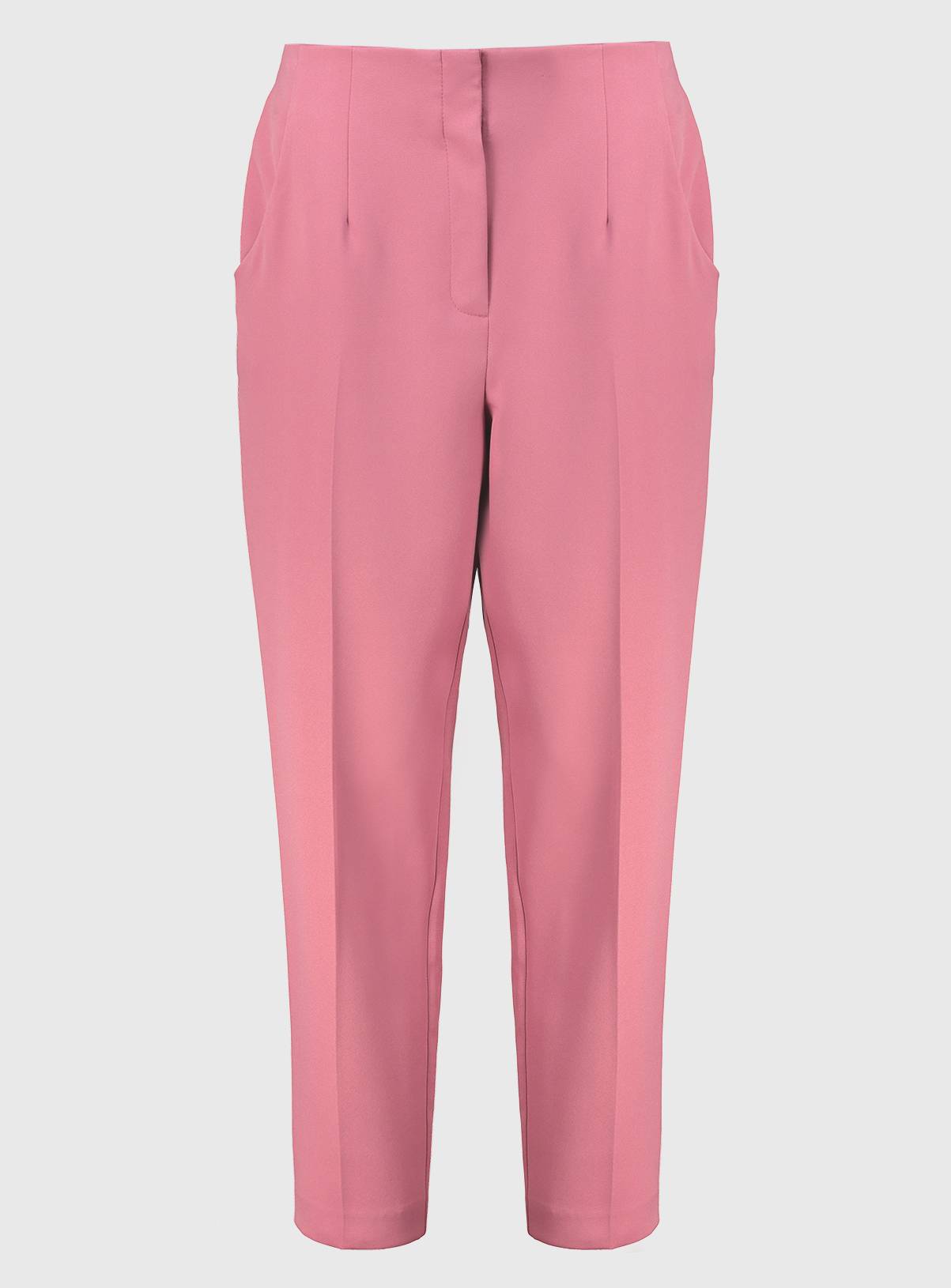 Pink High Waisted Tapered Coord Trousers - 18 - Image 3