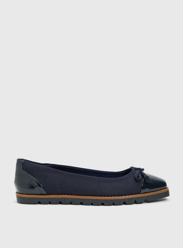 Buy Sole Comfort Navy Faux Suede Ballerina Shoes 8 Shoes Tu