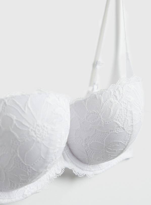 Buy White Recycled Lace Full Cup Comfort Bra - 34E, Bras