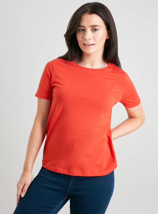 Red Crew Neck Regular Fit T-Shirt - 18