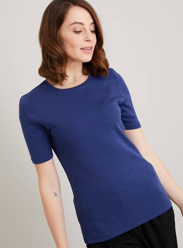 Buy Navy Slim Fit T-Shirt - 10 | T-shirts | Argos
