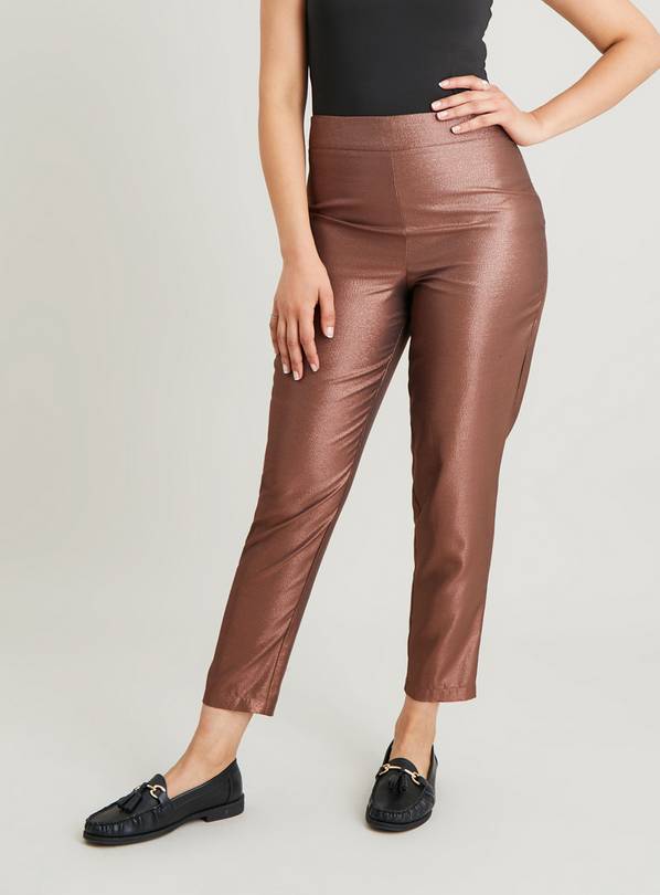 Bronze Sparkly Tapered Trousers 10