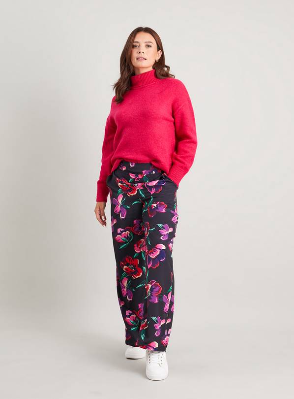 Buy Floral Print Wide Leg Coord Trousers - 10L, Trousers