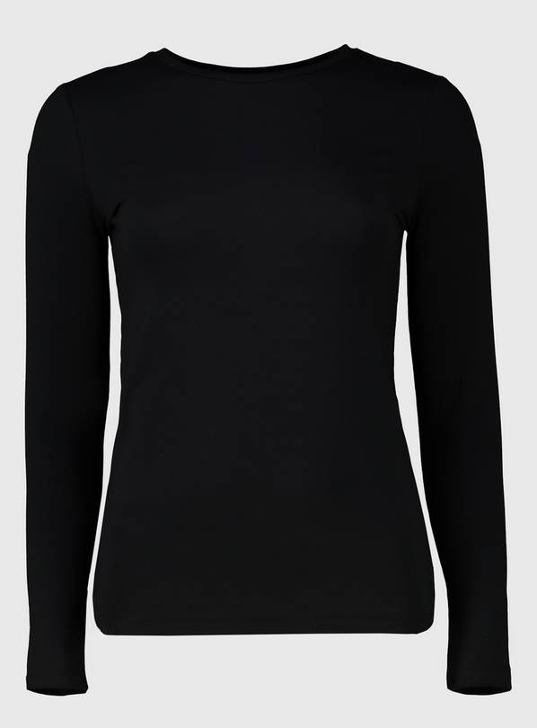 Buy Black Slim Fit Long Sleeve Top 12 | T-shirts | Tu