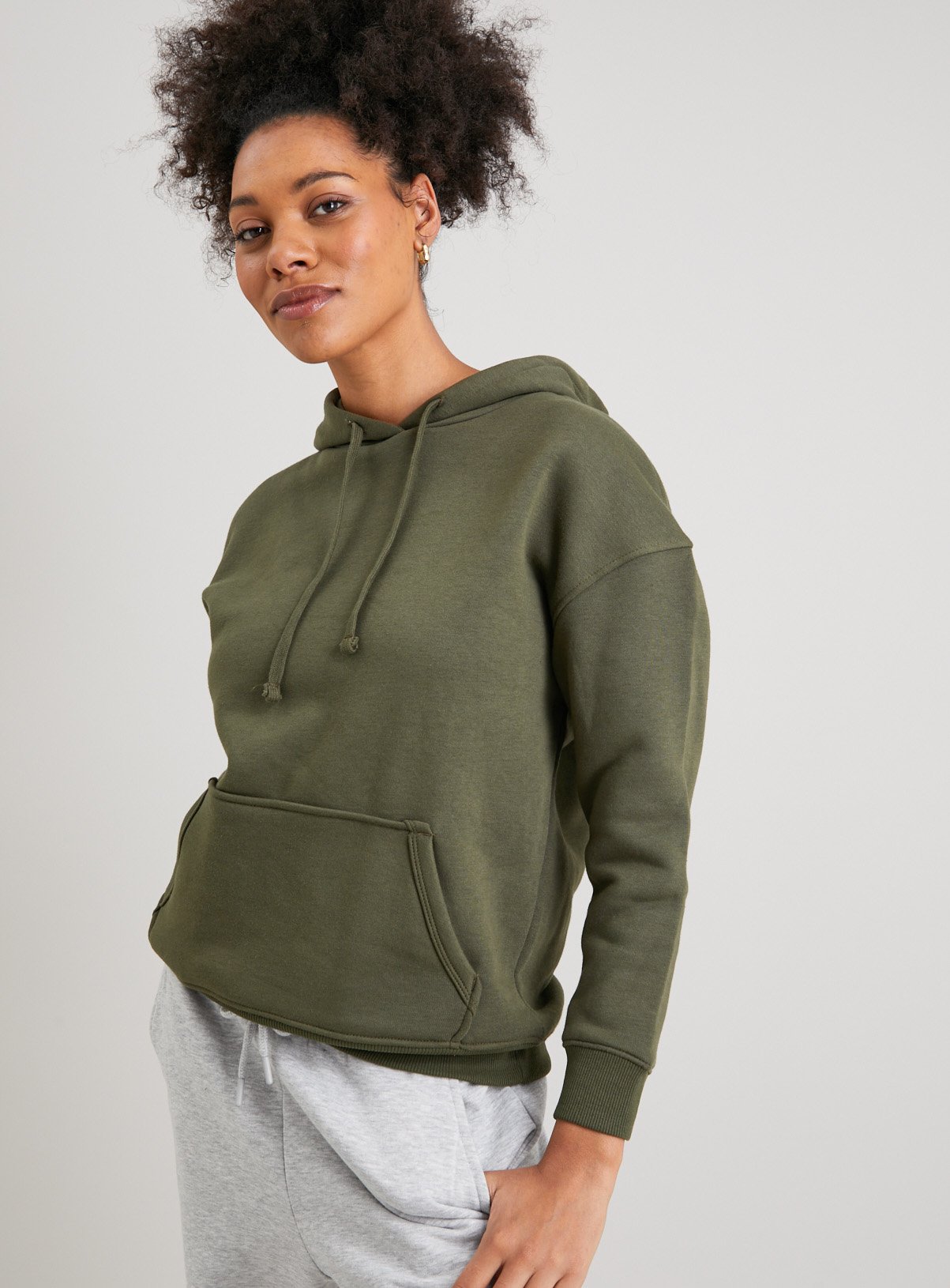 SKU:OVERHEAD HOODY:Khaki:XL - Image 1 thumbnail