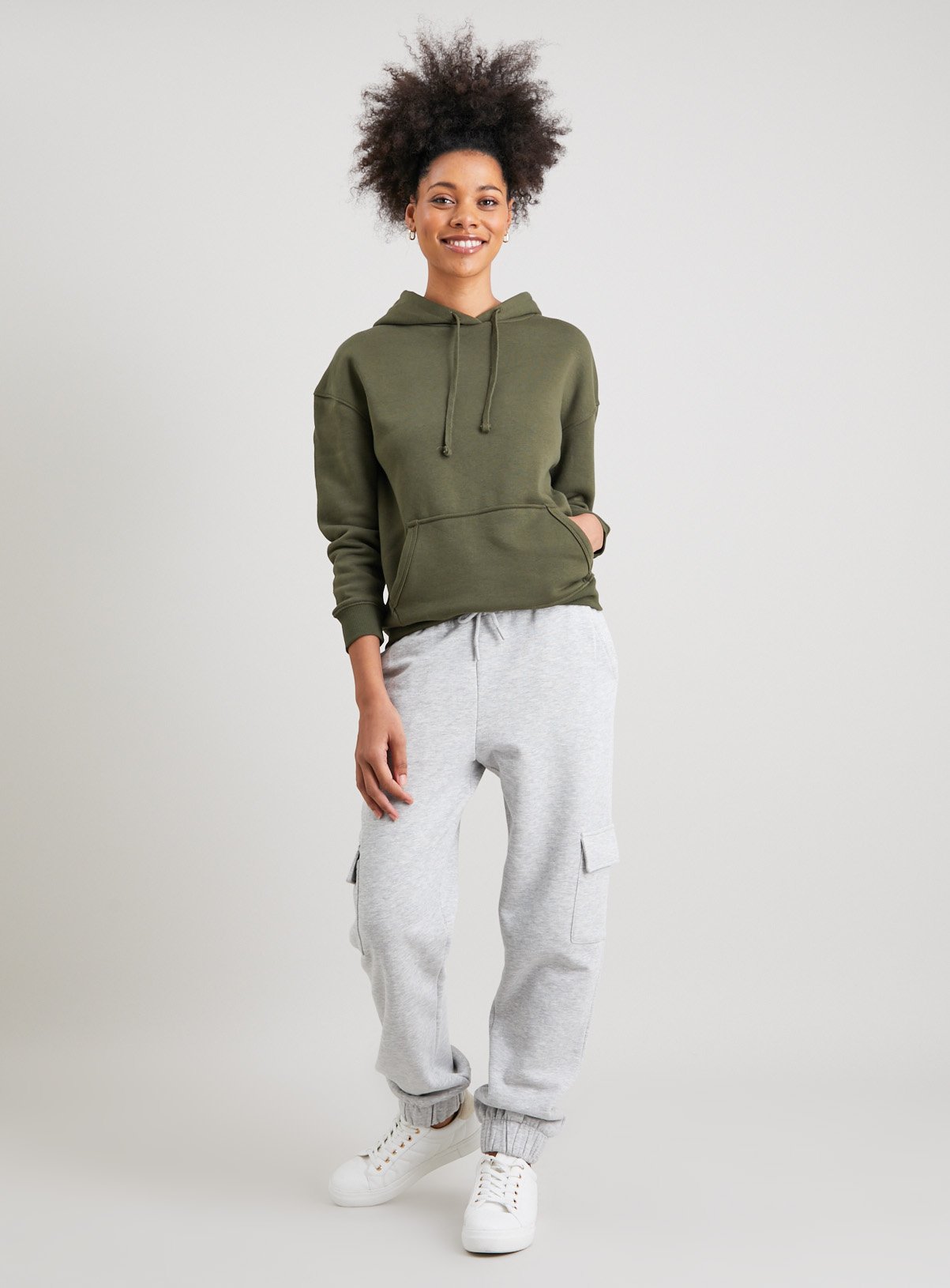 SKU:OVERHEAD HOODY:Khaki:XL - Image 2 thumbnail
