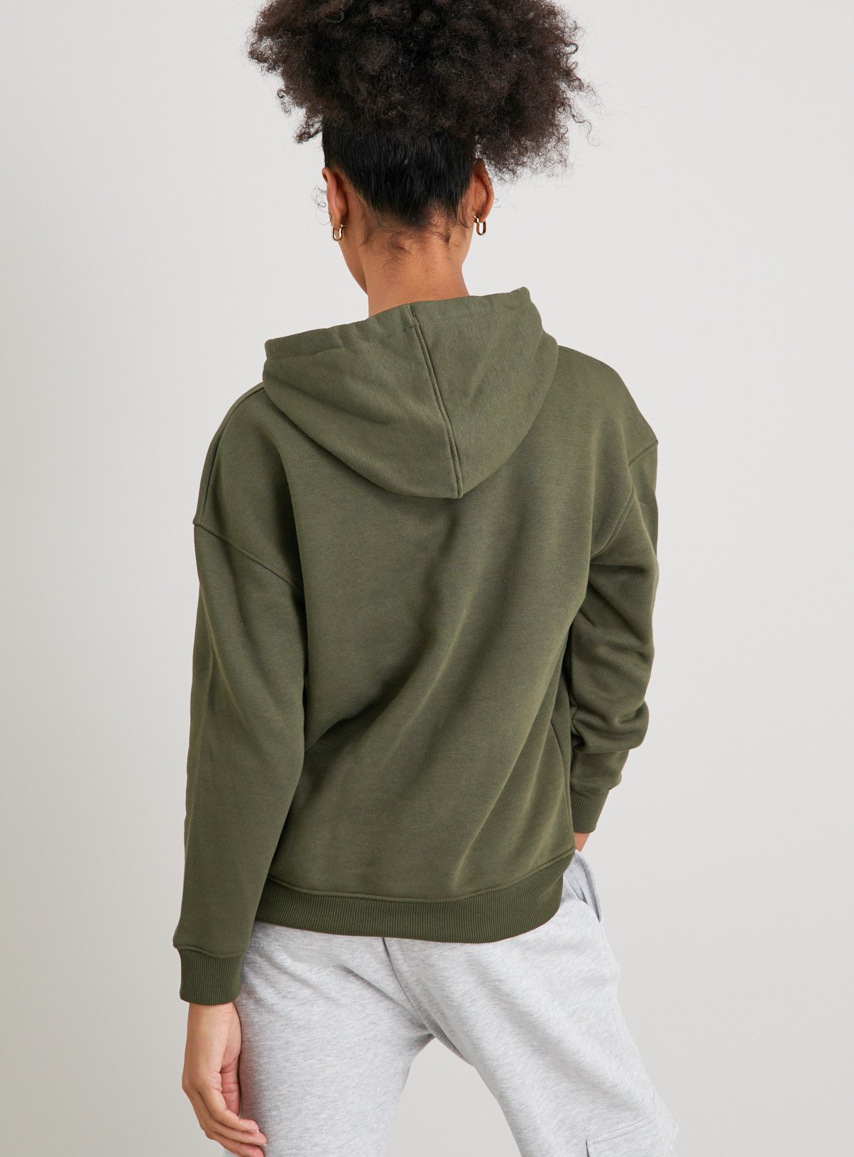 SKU:OVERHEAD HOODY:Khaki:XL - Image 4 thumbnail