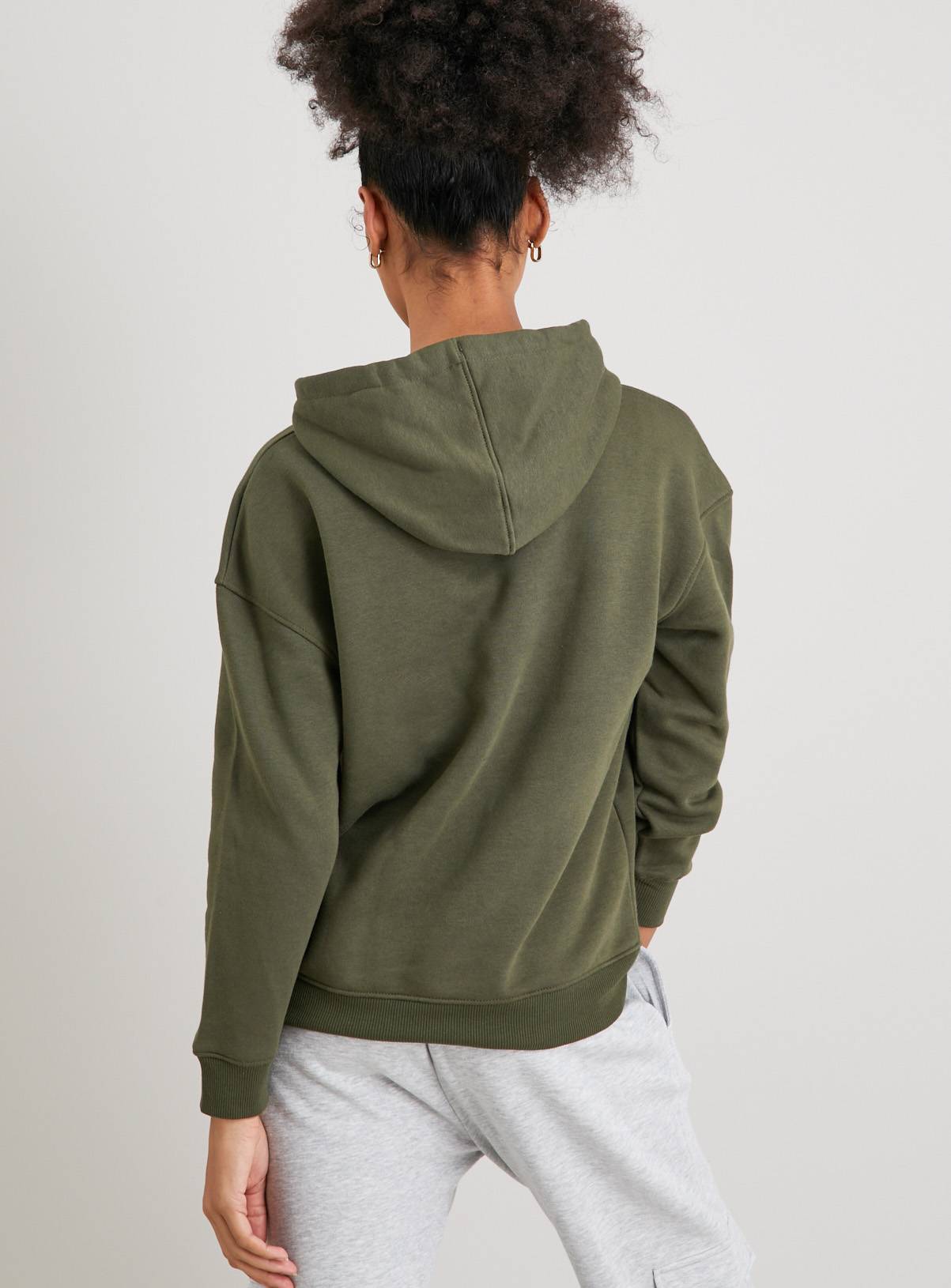 SKU:OVERHEAD HOODY:Khaki:XL - Image 4