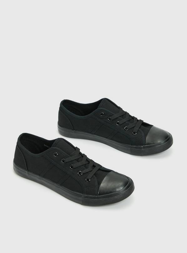 Buy Black Eyelet Canvas Shoes 6 Shoes Tu