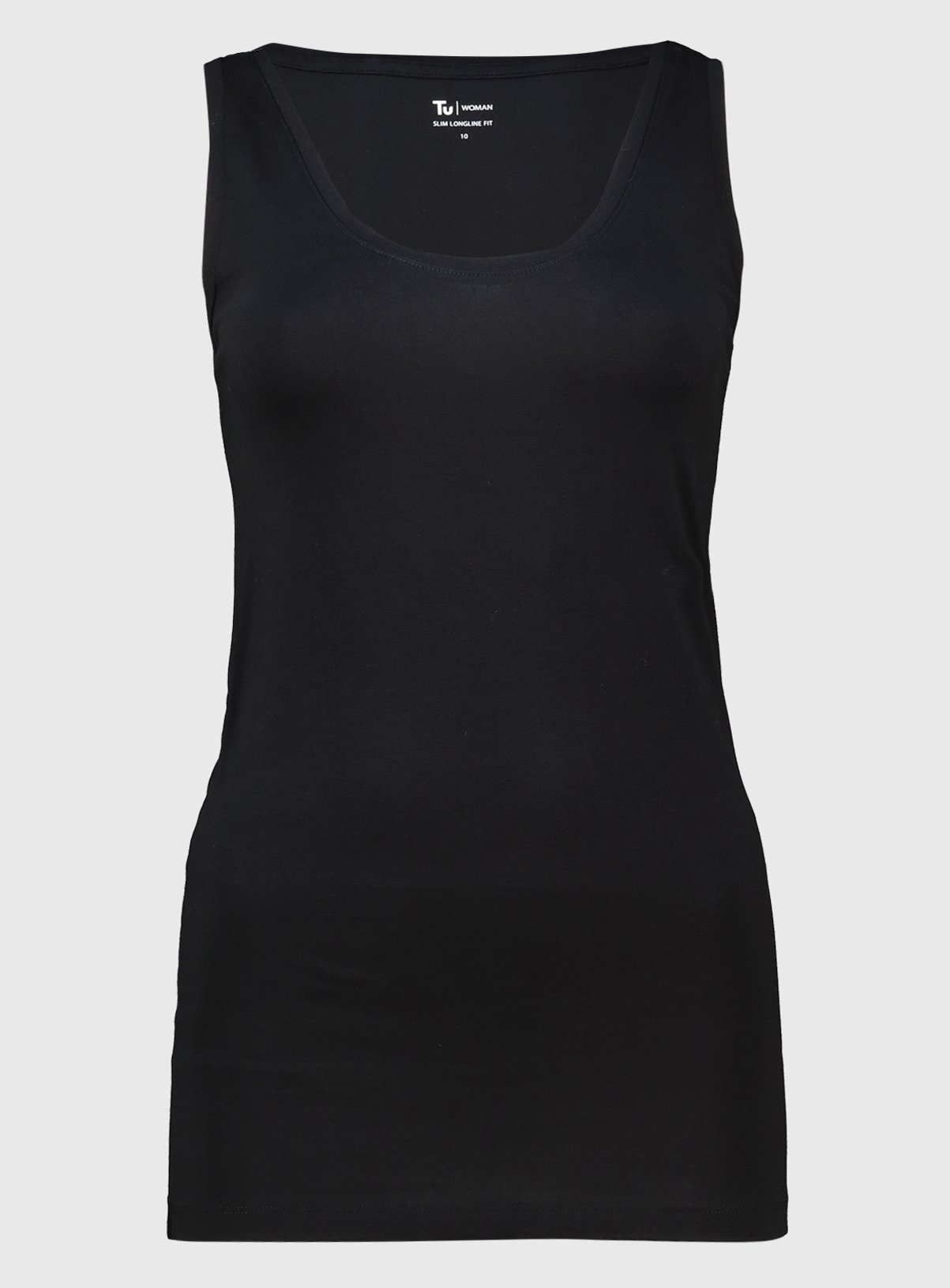 Black Longline Wide Strap Vest  22 - Image 3 thumbnail