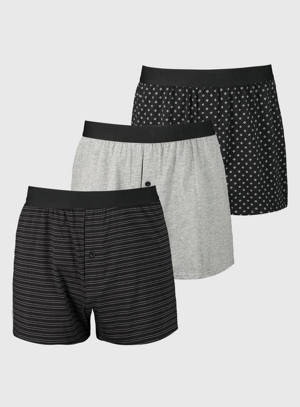 Buy Black & Grey Boxers 3 Pack XXL Multipacks Tu