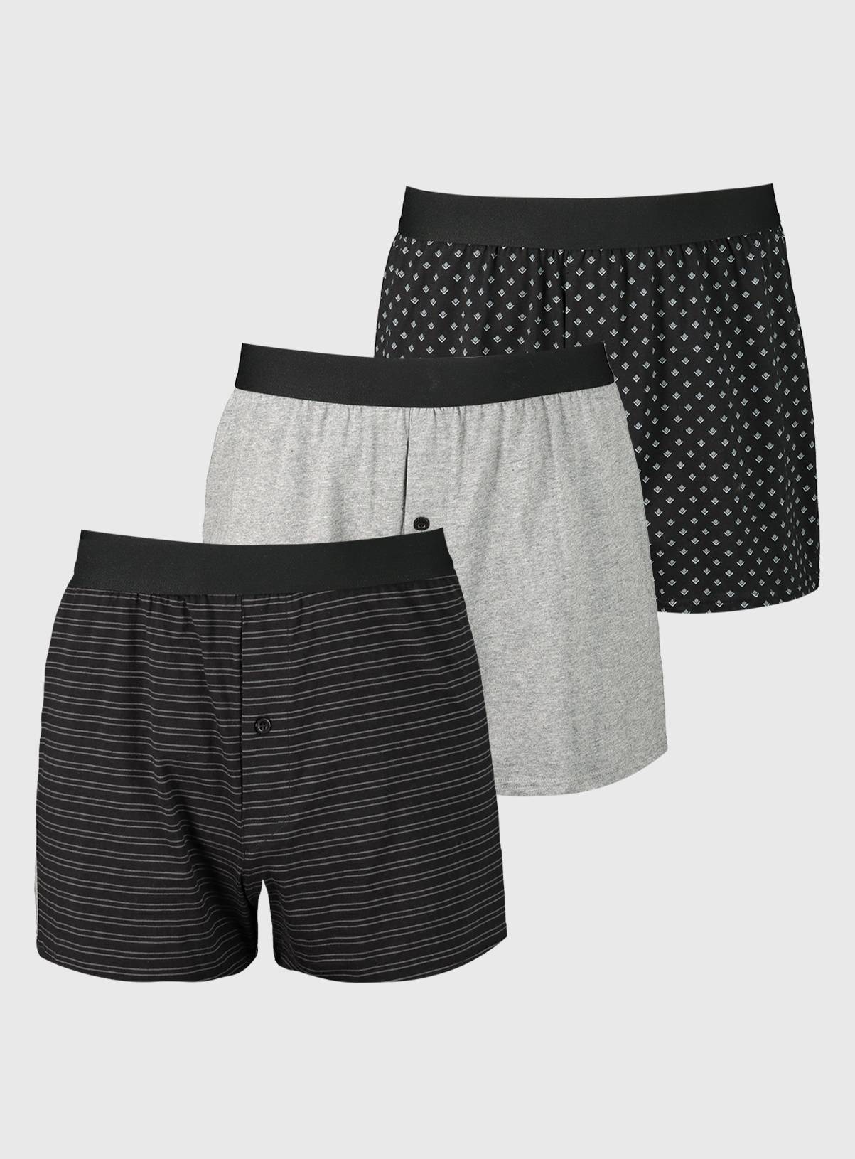 Black & Grey Boxers 3 Pack XXL - Image 1