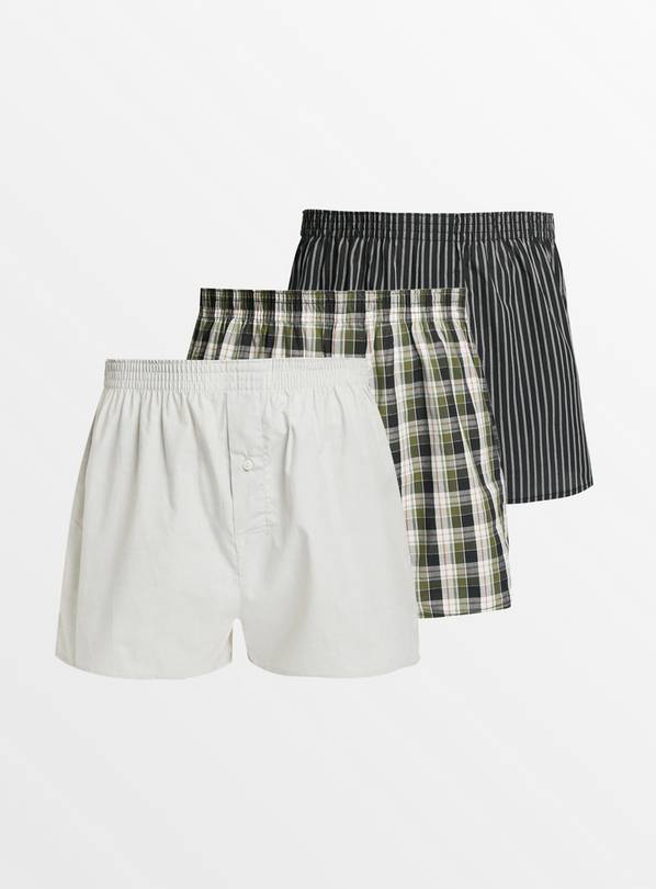 3 Pack Woven Boxers - Gingham