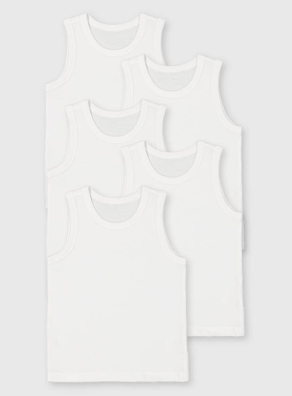 White Vests 5 Pack 1.5-2 years