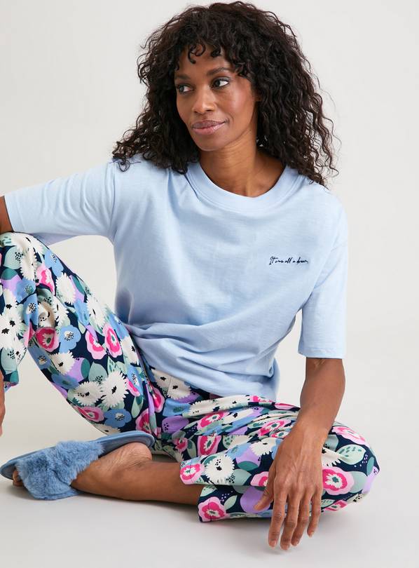 Buy Blue Floral Woven Pyjamas 26 Pyjamas Tu