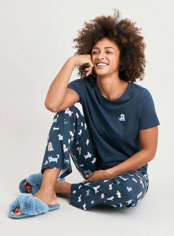 Buy Navy Dog Print Pyjamas 14 Pyjamas Argos