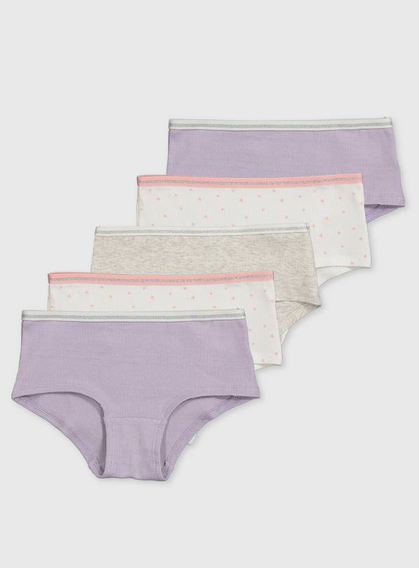 Buy Ribbed Shorts-Style Briefs 5 Pack - 5-6 years, Underwear, socks and  tights