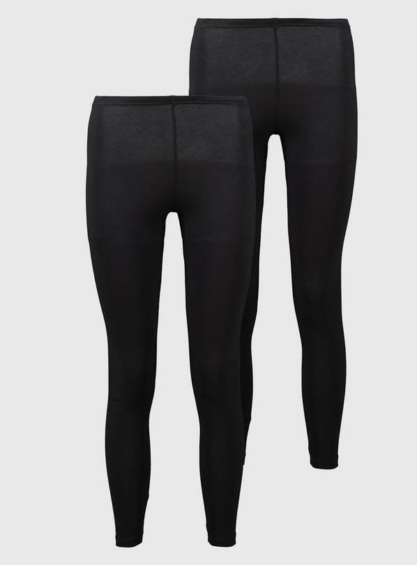 Buy Black Leggings 2 Pack - 12-14, Leggings