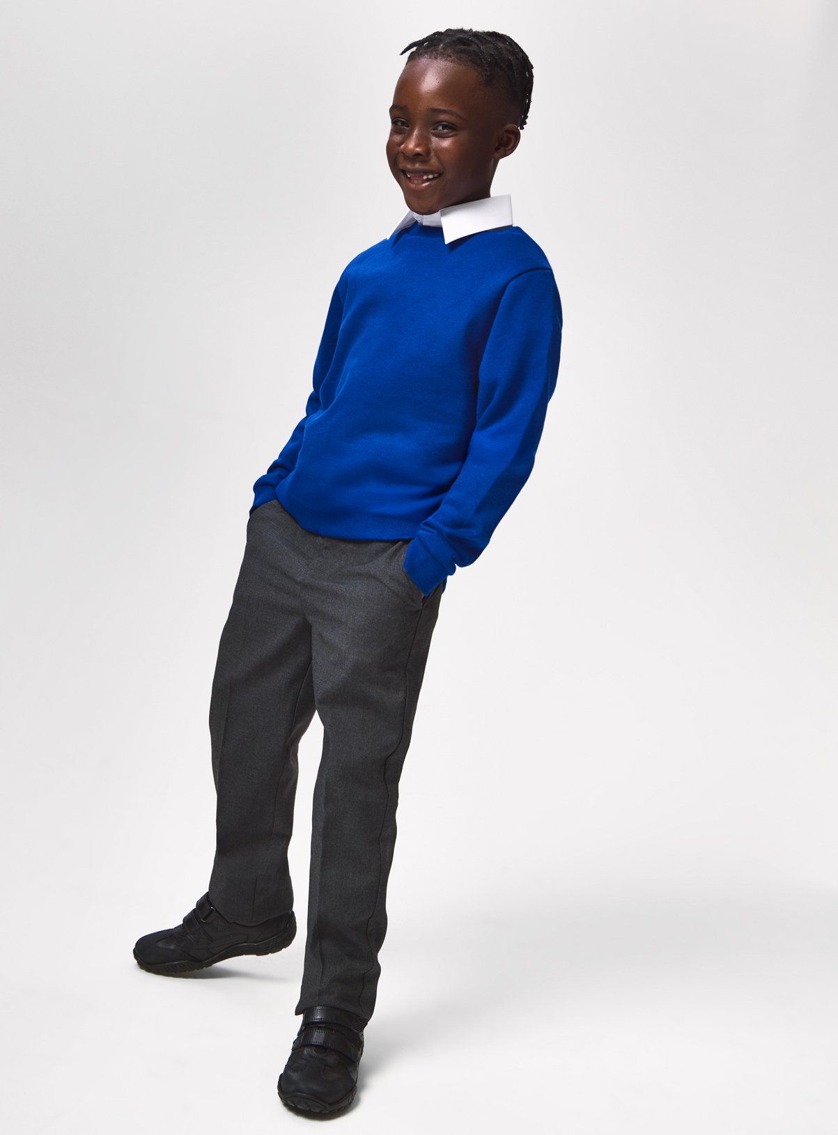 Blue 2 Pack Unisex Royal Blue Sweatshirts (7 Years) - Tu by Sainsbury's