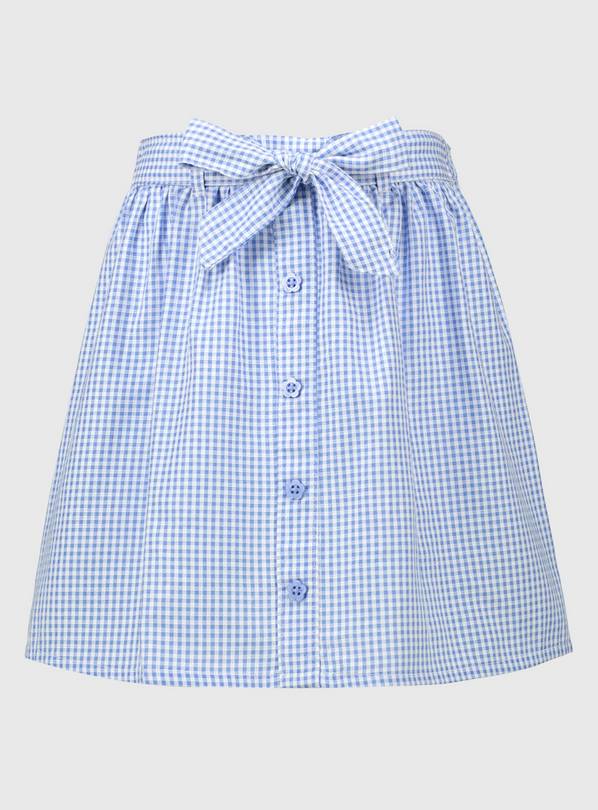 Blue Gingham Easy Iron School Skirt - 3 years