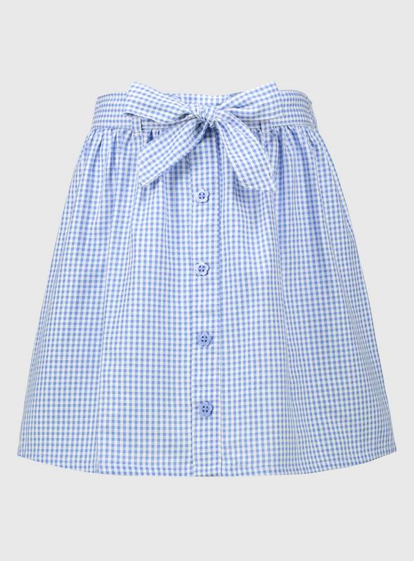 Blue Gingham Easy Iron School Skirt 6 years