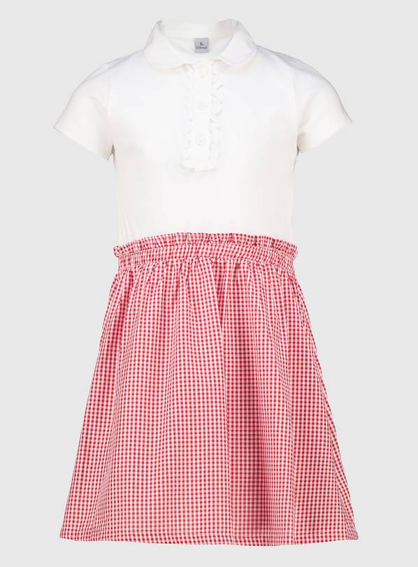 Red Gingham Twofer Dress - 3 years
