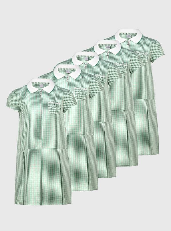 Buy Green Gingham School Dress 5 Pack - 12 years | School dresses and ...