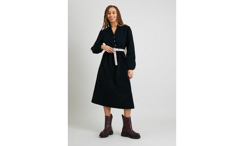 Buy Black Cord Shirt Dress - 8 Online Dominican Republic | Ubuy