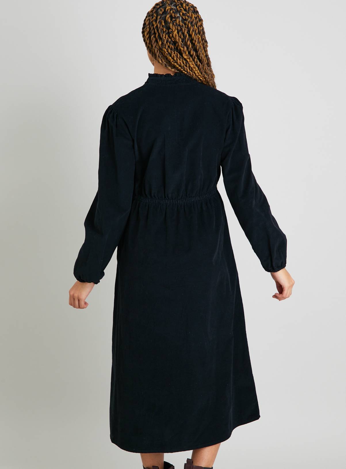 SKU: SS23 JAN CORD SHIRT DRESS:Black:10 - Image 4