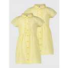 Buy Yellow Gingham Ruffle School Dress 2 Pack 3 years School dresses Tu
