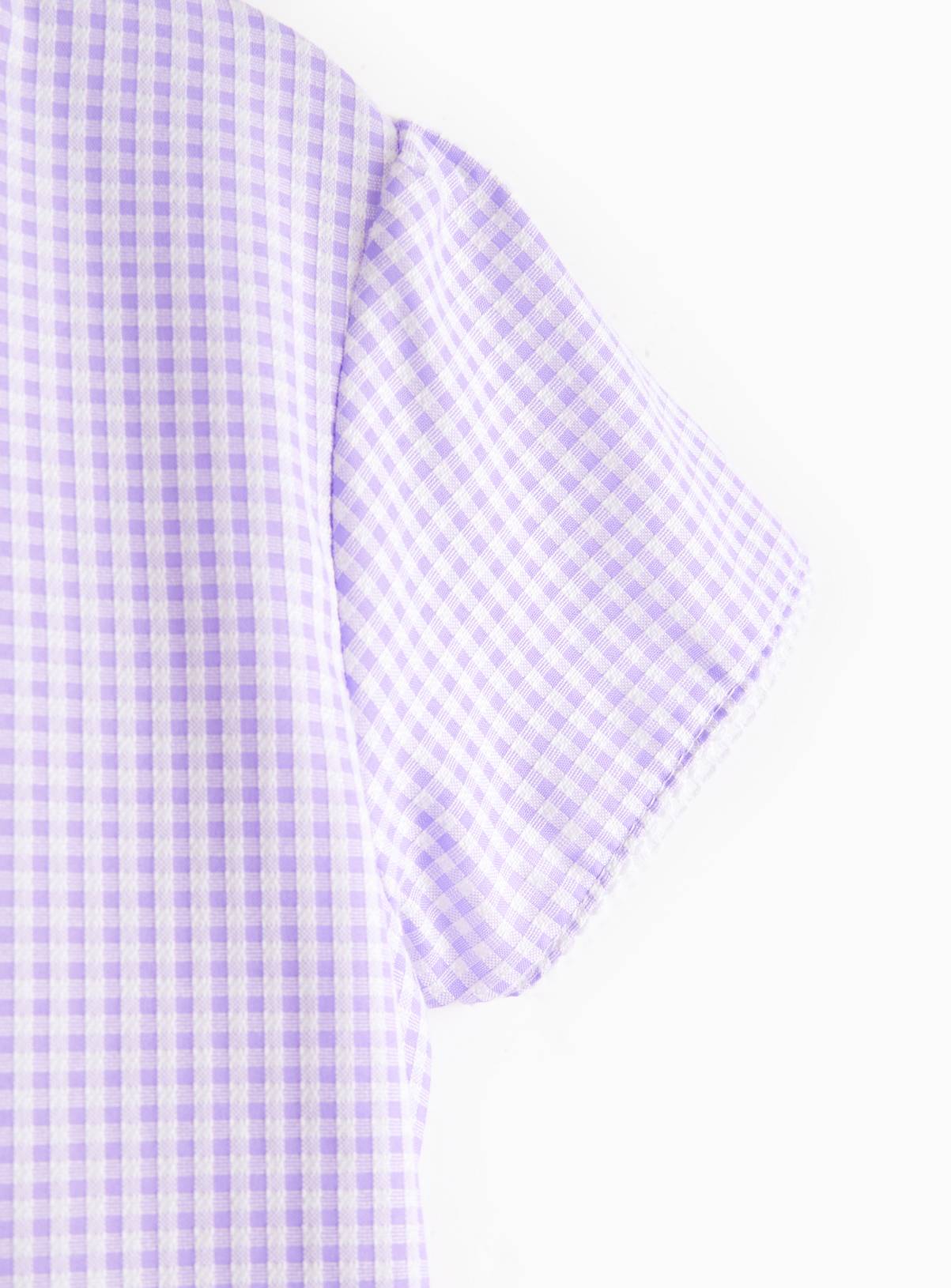 Lilac Gingham Cotton Blend Back Bow Dress 2 Pack 14 years - Image 5
