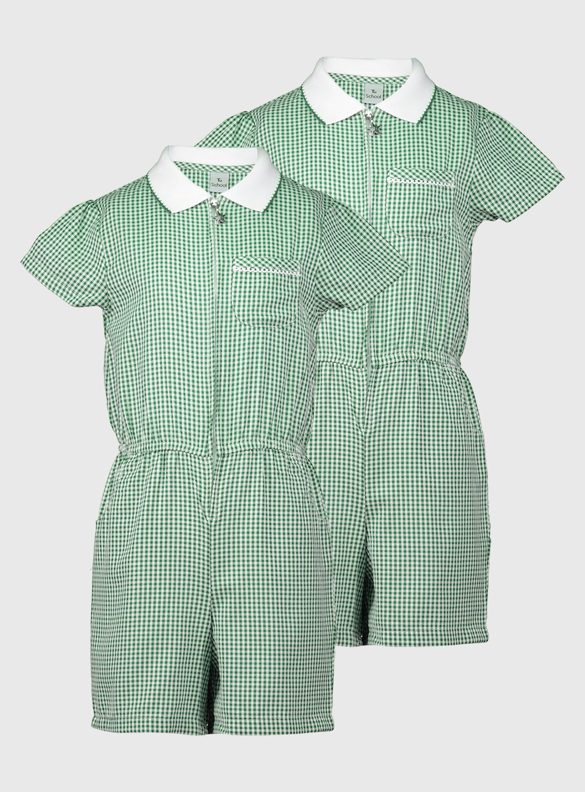Sage Gingham Muslin Playsuit