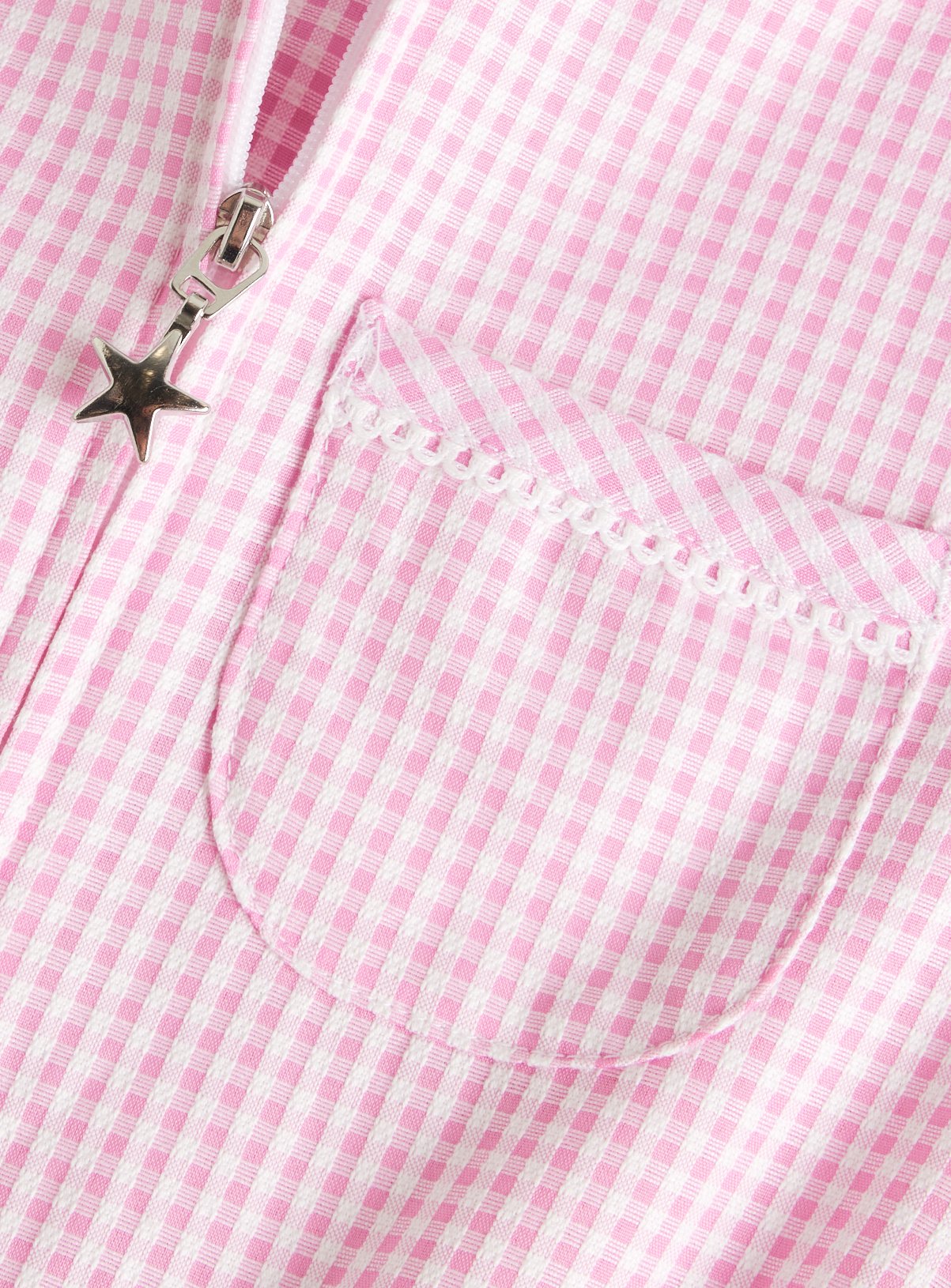 2 Pack Pink Gingham Playsuits 8 years - Image 2 thumbnail