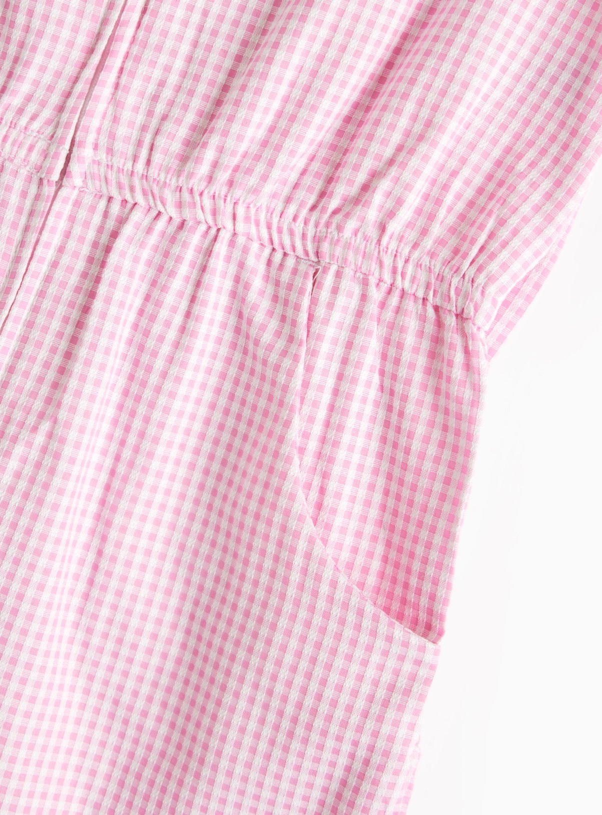 2 Pack Pink Gingham Playsuits 8 years - Image 3 thumbnail
