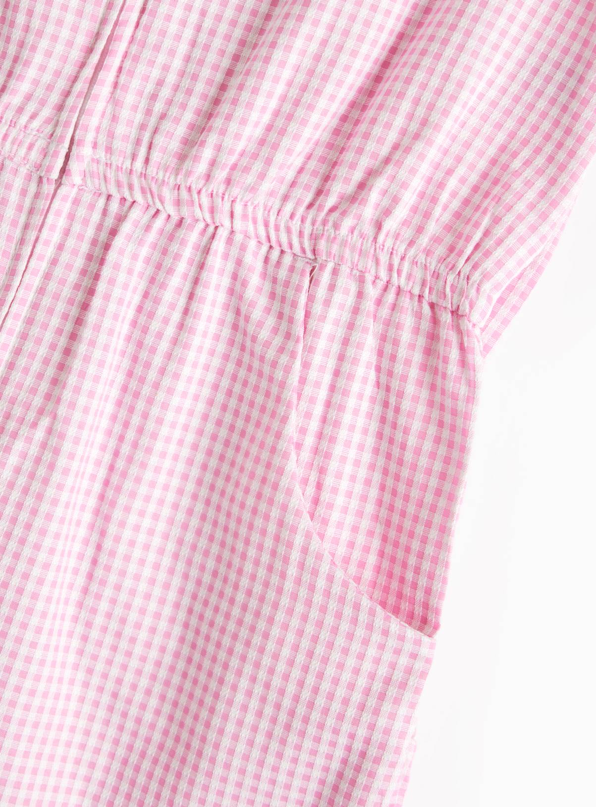2 Pack Pink Gingham Playsuits 8 years - Image 3