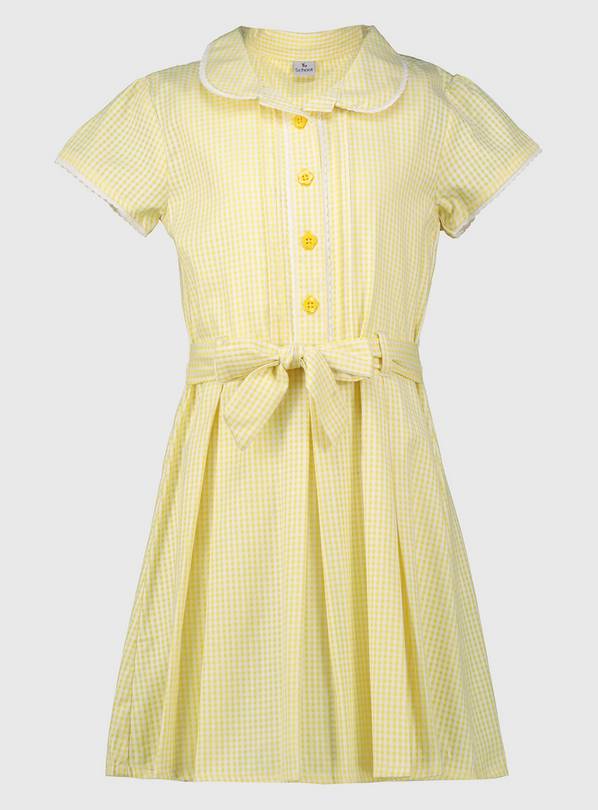 Yellow Tie Front School Dress 9 years