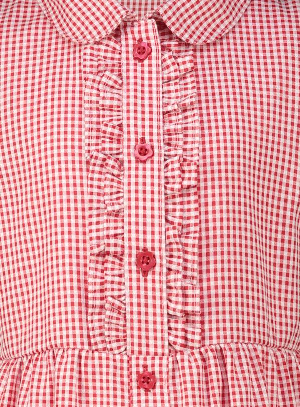 Large size gingham school sales dresses