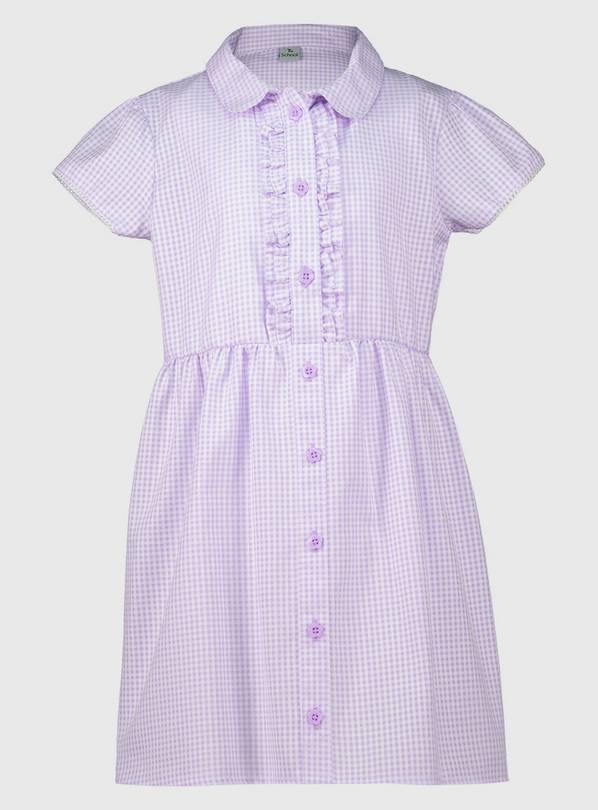 Buy Lilac Generous Fit Gingham Plus Fit School Dress - 6 years | School ...