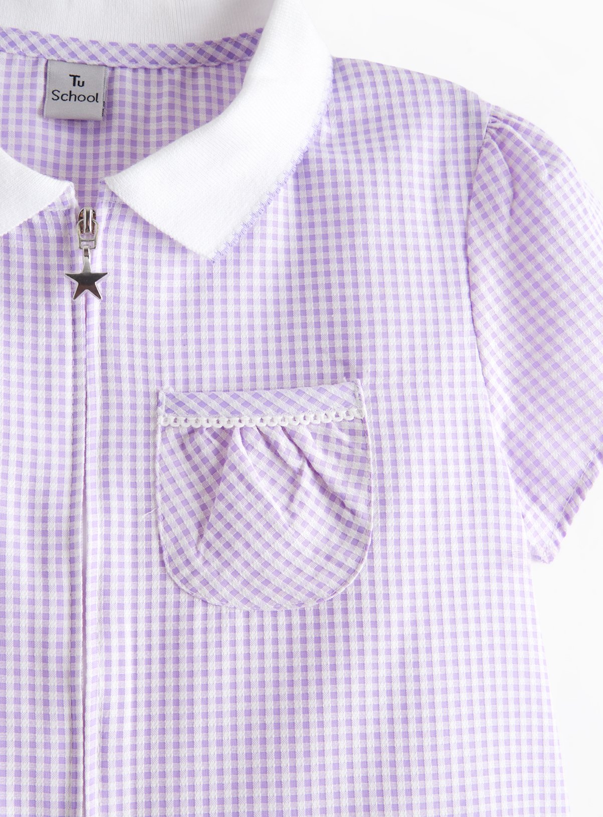 2 Pack Sporty Lilac Pleated Gingham Dress 9 years - Image 2 thumbnail