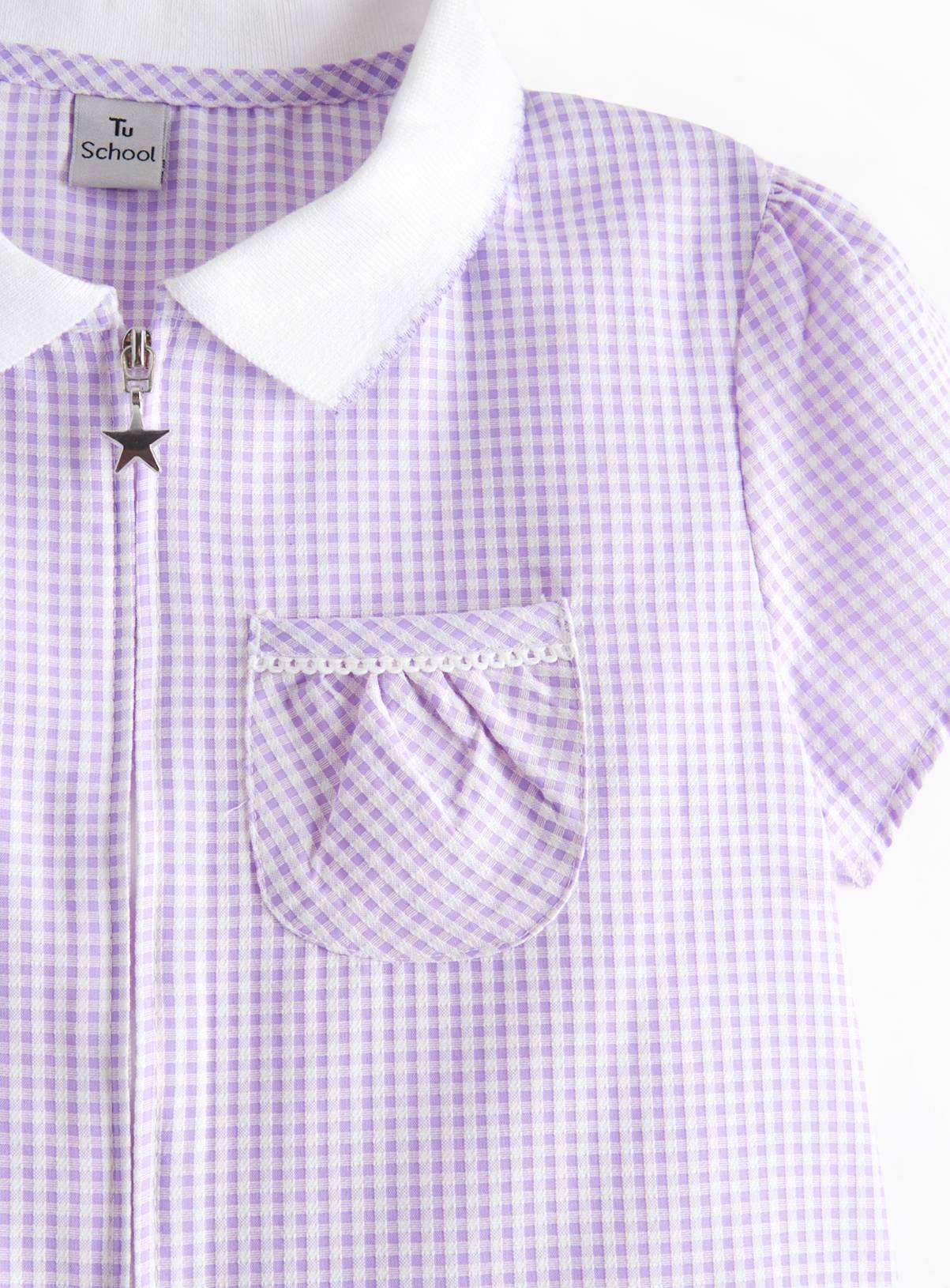 2 Pack Sporty Lilac Pleated Gingham Dress 9 years - Image 2