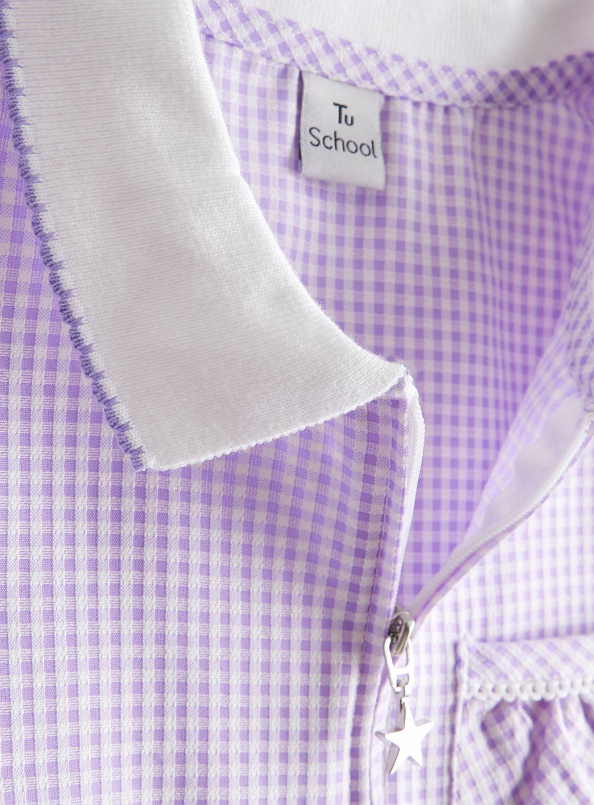 2 Pack Sporty Lilac Pleated Gingham Dress 9 years - Image 3