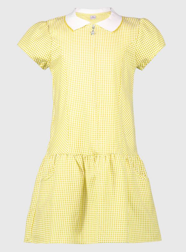 Yellow Sporty Gingham Dress - 6 years