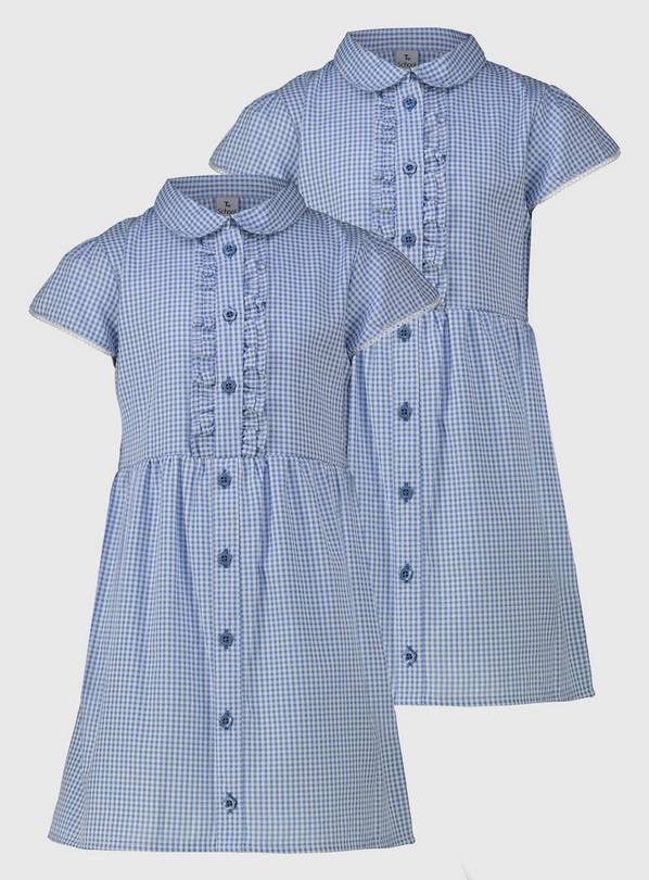 Blue Classic Gingham Dress 2 Pack - 11 years