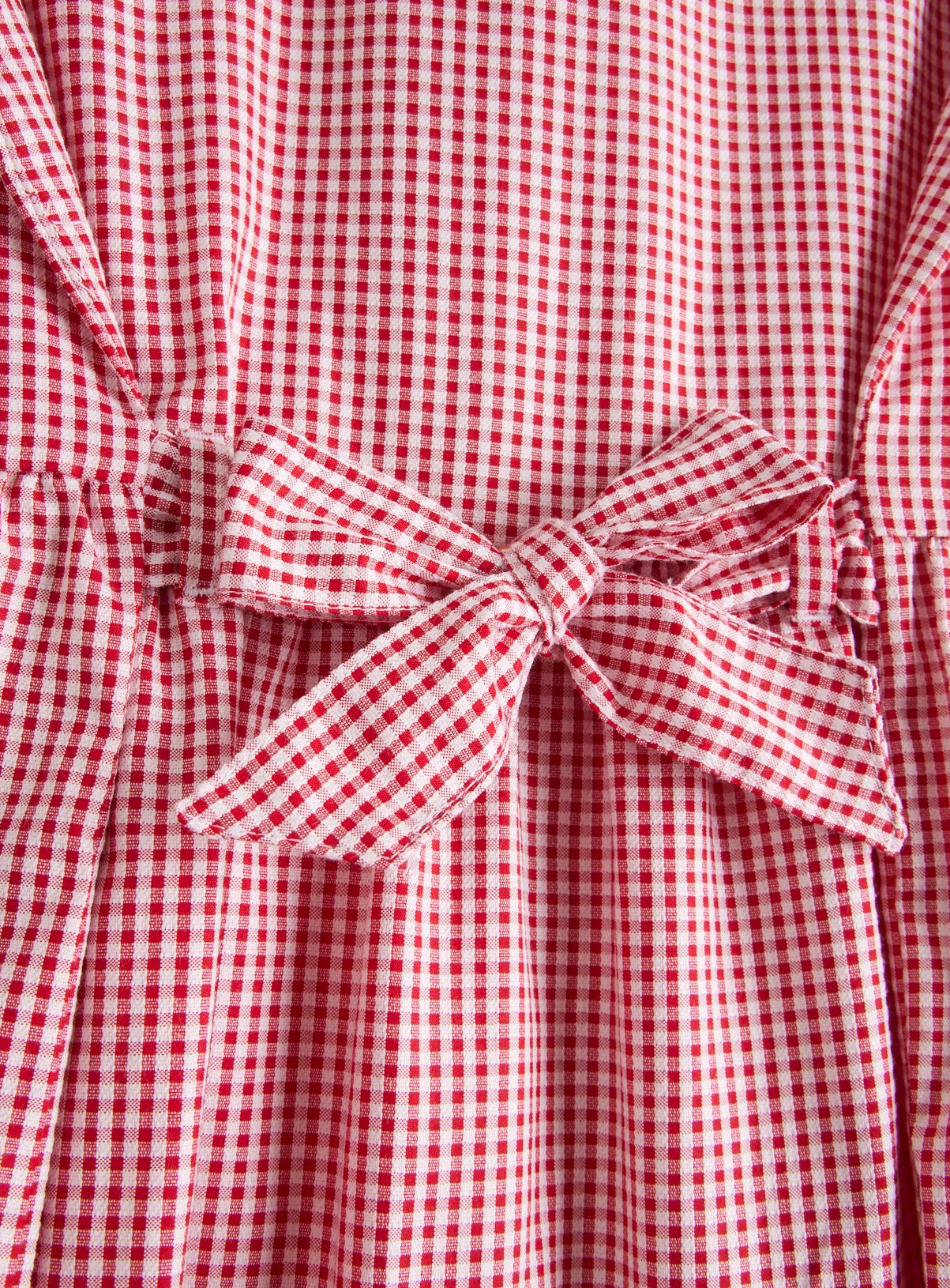 Red Gingham Cotton Blend Back Bow Dress 2 Pack 5 years - Image 5 thumbnail