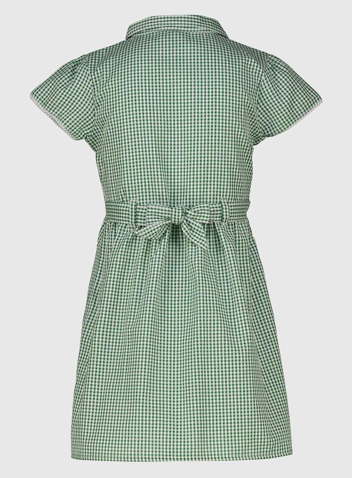 Green Gingham Cotton Blend Back Bow Dress 2 Pack 5 years - Image 2 thumbnail