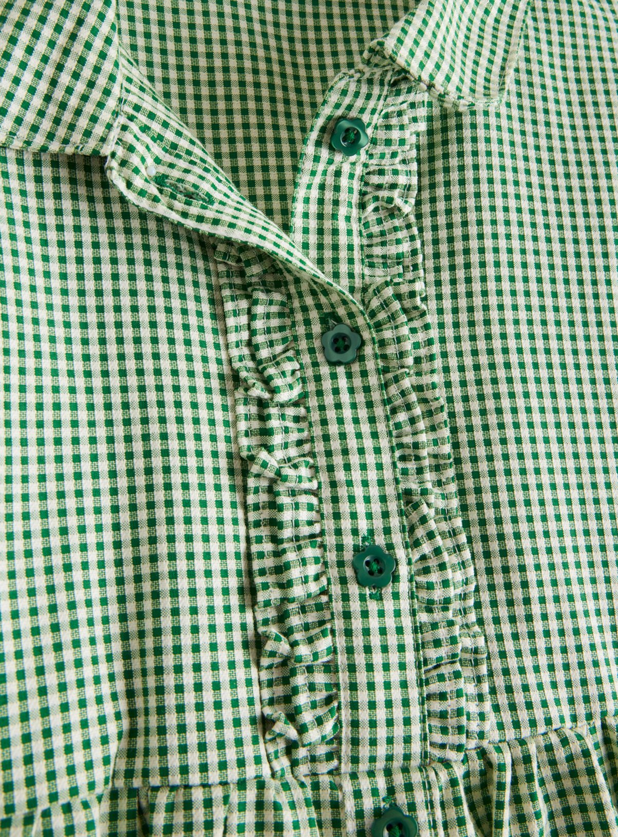 Green Gingham Cotton Blend Back Bow Dress 2 Pack 5 years - Image 4 thumbnail