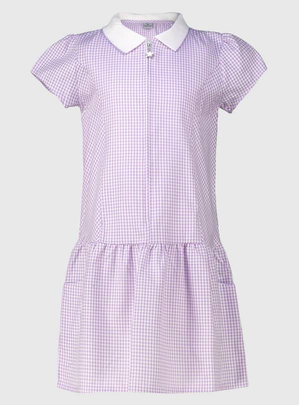 Lilac Sporty Gingham Dress - 5 years