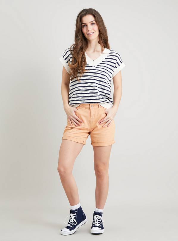 Peach Twill Boy Shorts - 8